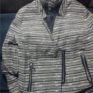 Mossimo Supply Co. Black and Gray Striped Blazer